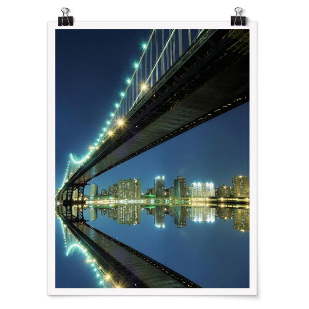 Moderne Poster Abstract Manhattan Bridge