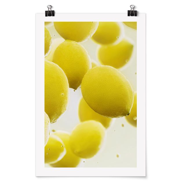 Poster Zitronen im Wasser