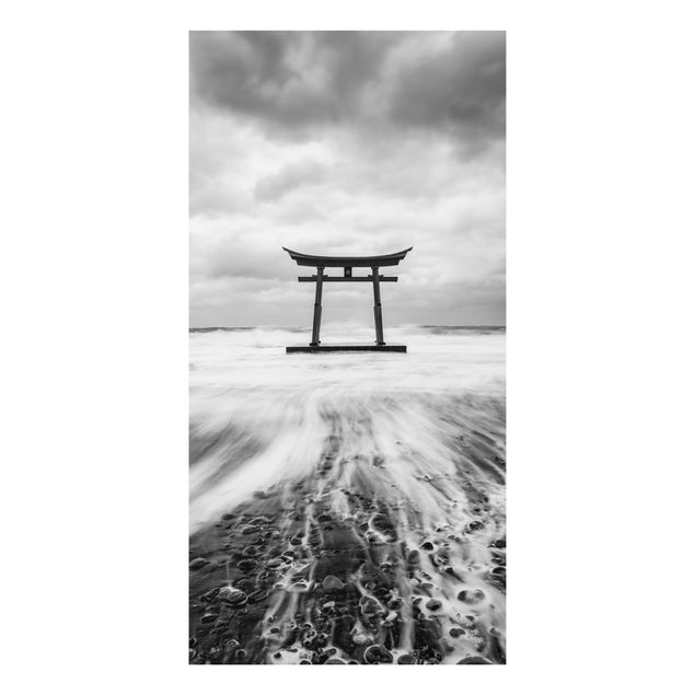 Alu-Dibond - Japanisches Torii im Meer - Querformat
