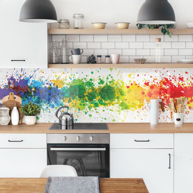 Küchenspiegel Rainbow Splatter I