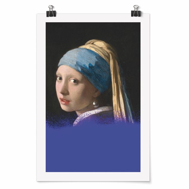 Poster Das Mädchen mit dem Perlenohrgehänge x Spraypaint