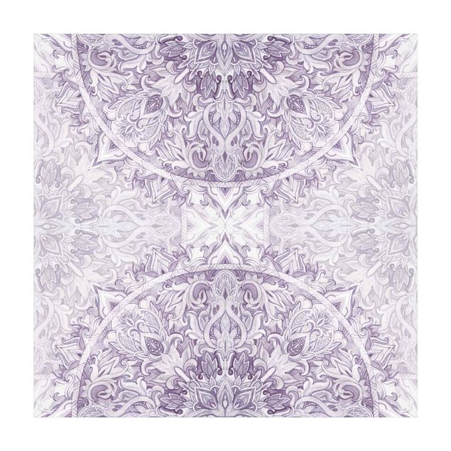Teppich lila Mandala Aquarell Ornament violett