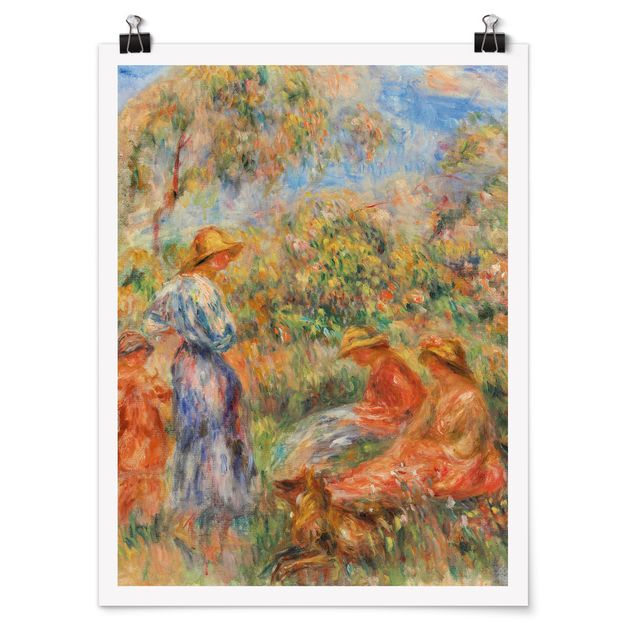 Renoir Gemälde Auguste Renoir - Landschaft mit Frauen und Kind