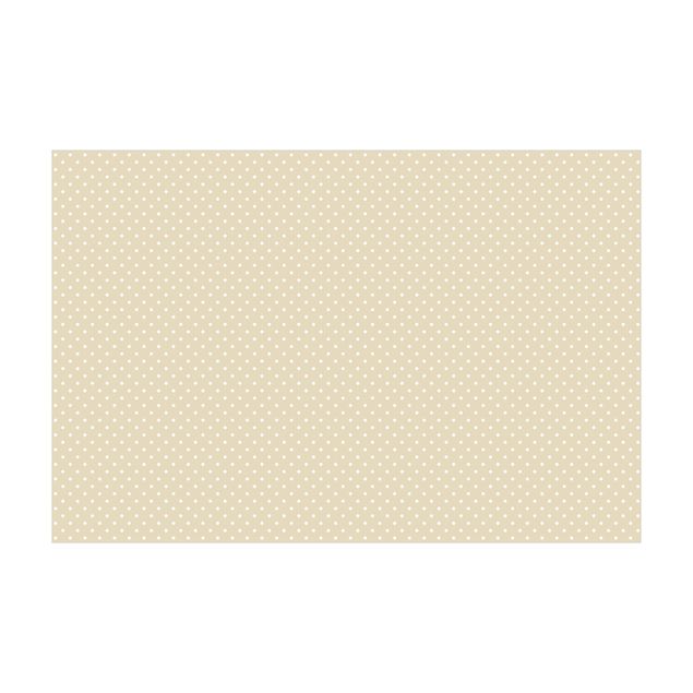 Teppich beige No.YK56 Weiße Punkte auf Creme
