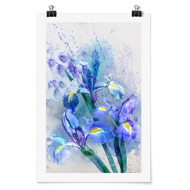 Bilder Aquarell Blumen Iris