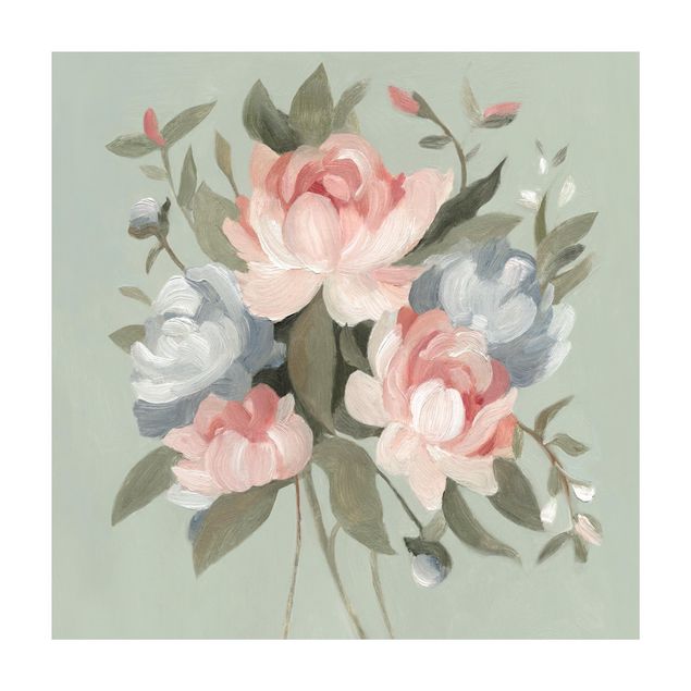 Teppich rosa Bouquet in Pastell I
