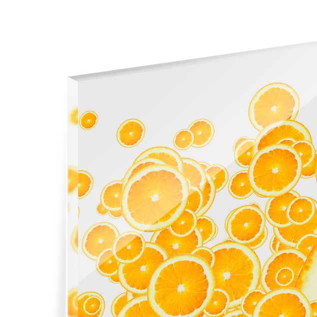 Spritzschutz Glas - Retro Orange Pattern - Panorama - 5:2