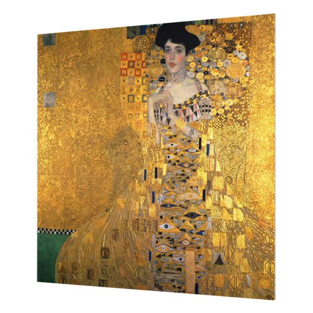 Glas Spritzschutz - Gustav Klimt - Adele Bloch-Bauer I - Quadrat - 1:1