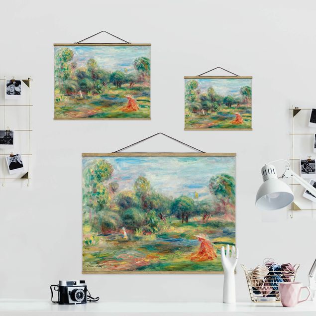 Stoffbild mit Posterleisten - Auguste Renoir - Landschaft bei Cagnes - Querformat 4:3