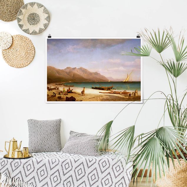 Poster - Albert Bierstadt - Der Golf von Salerno - Querformat 2:3