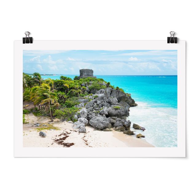Poster - Karibikküste Tulum Ruinen - Querformat 2:3