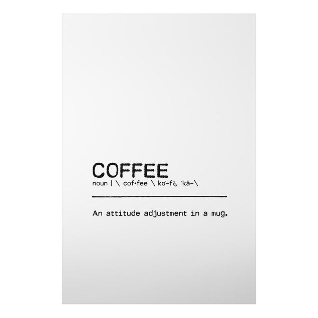 Alu-Dibond - Definition Coffee Attitude - Querformat