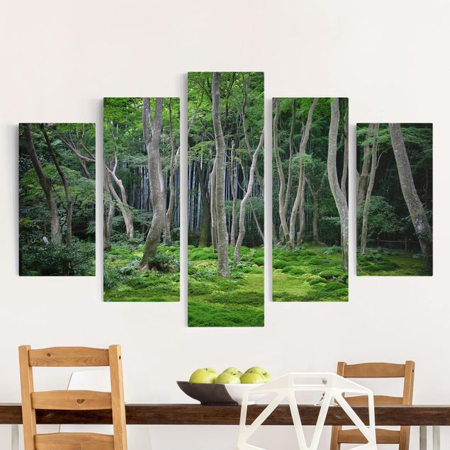 Natur Leinwand Japanischer Wald