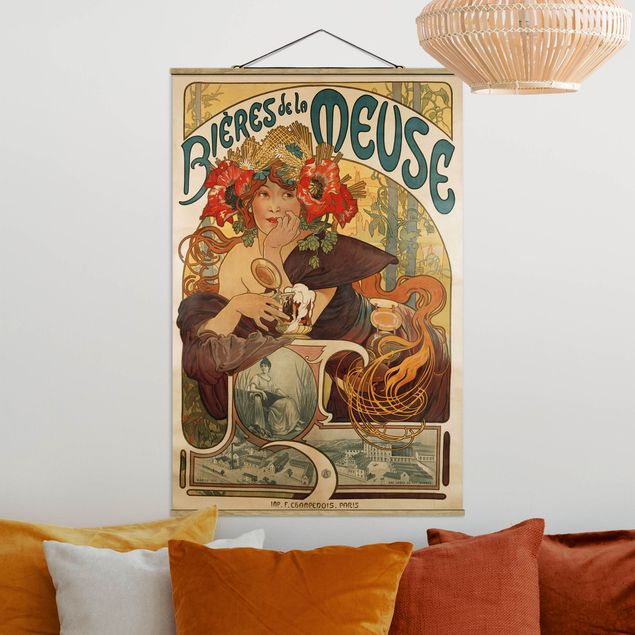 Jugendstil Bilder Alfons Mucha - Plakat für La Meuse Bier