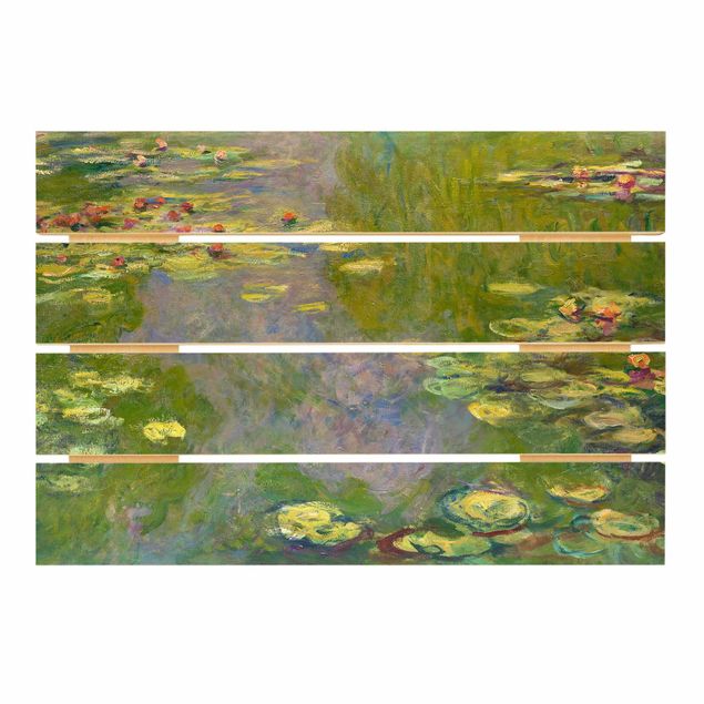 Holzbild - Claude Monet - Grüne Seerosen - Querformat 2:3