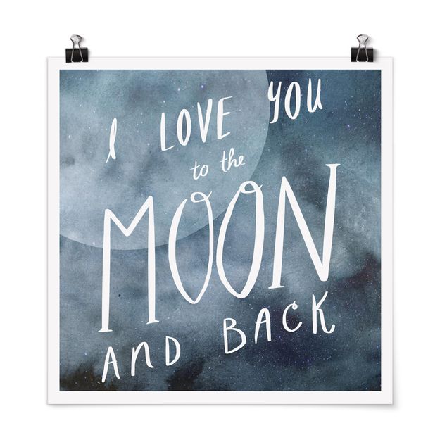 Moderne Poster Himmlische Liebe - Mond