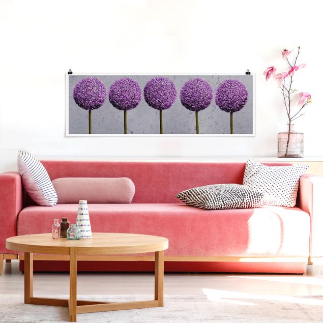 Moderne Poster Allium Kugel-Blüten