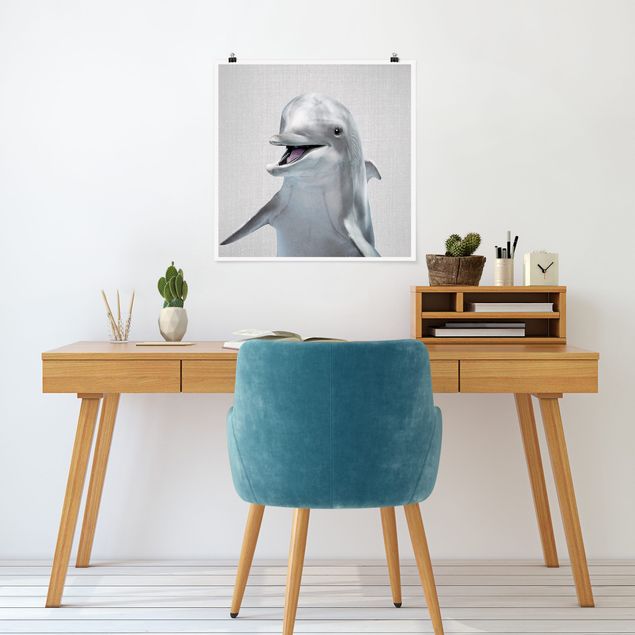 Poster Tiere Delfin Diddi