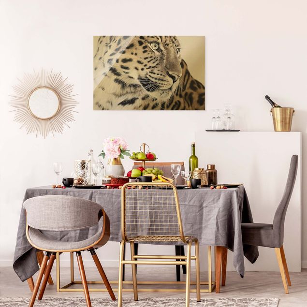 Glasbilder Tiere Der Leopard