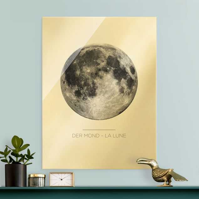 Glasbilder Sprüche Der Mond - La Lune