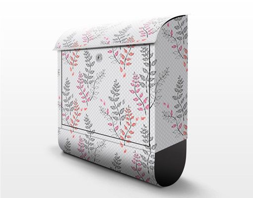 Design Briefkasten Ast Ornament - Briefkasten Grau