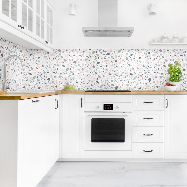 Küchenrückwand - Detailliertes Terrazzo Muster Agrigento II