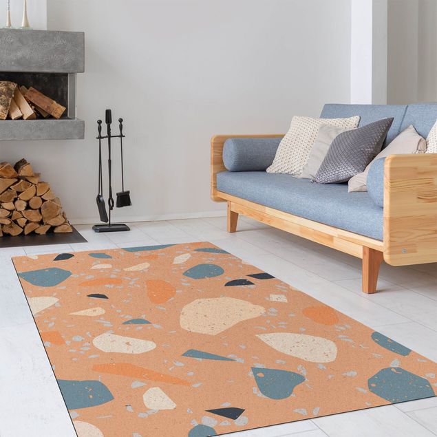 Große Teppiche Detailliertes Terrazzo Muster Asti