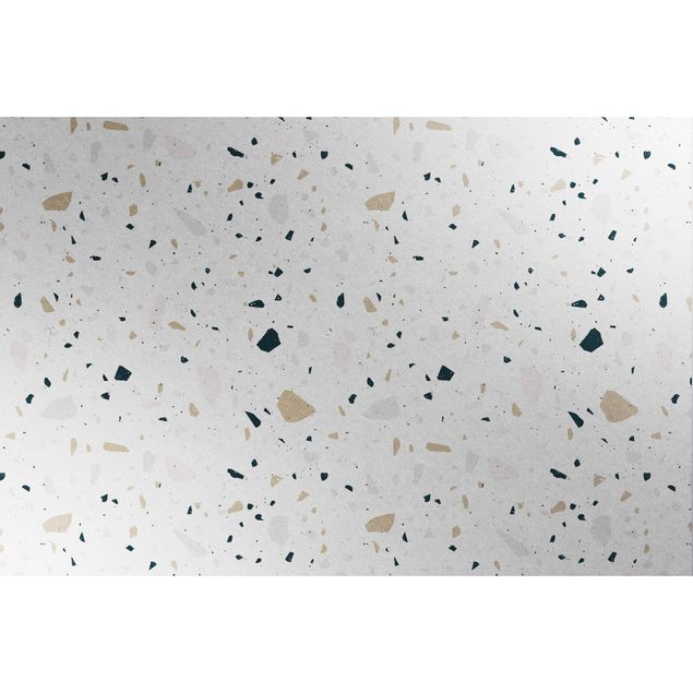 Metallic Tapete  - Detailliertes Terrazzo Muster San Remo