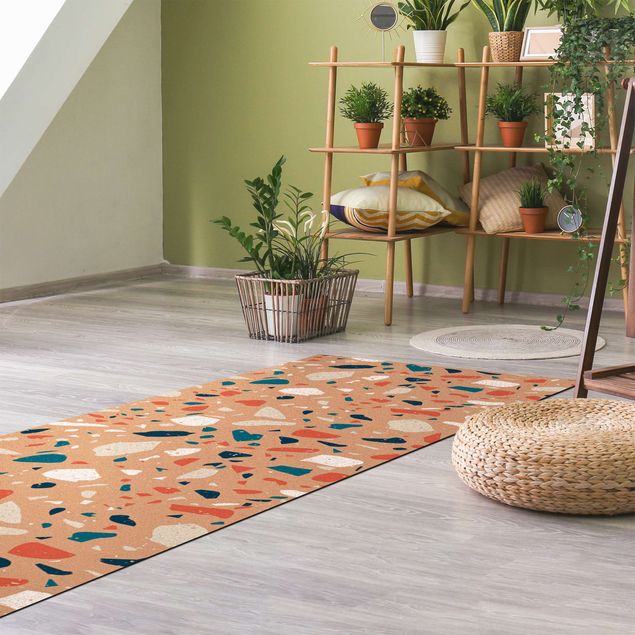 Moderne Teppiche Detailliertes Terrazzo Muster Torino