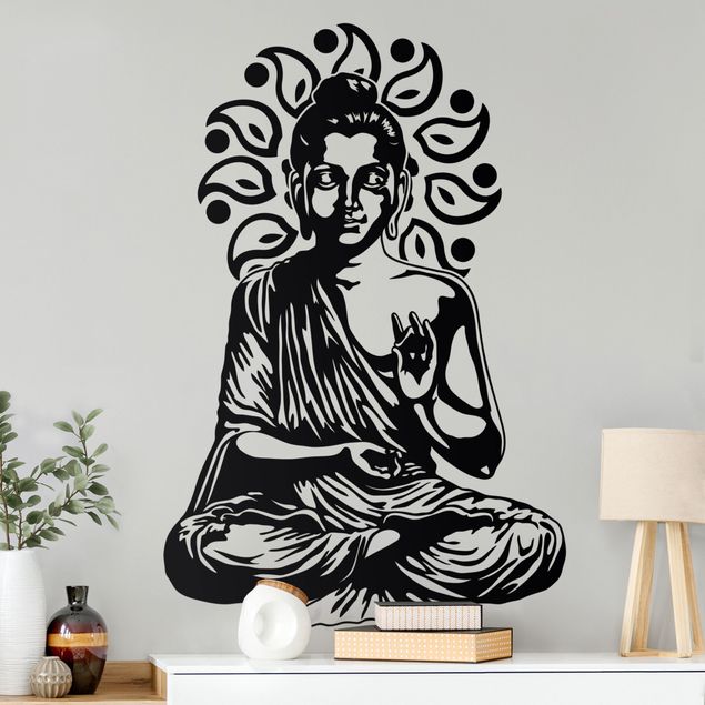 Wandtattoo Mandala Detailreicher Buddha