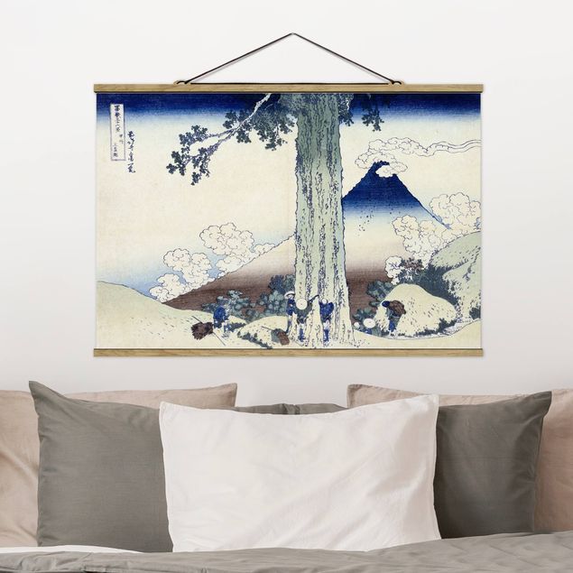 Hokusai Poster Katsushika Hokusai - Mishima Pass in der Provinz Kai