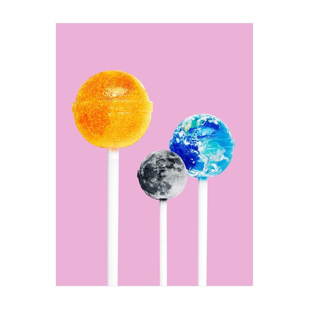 grosser Teppich Lollipops mit Planeten