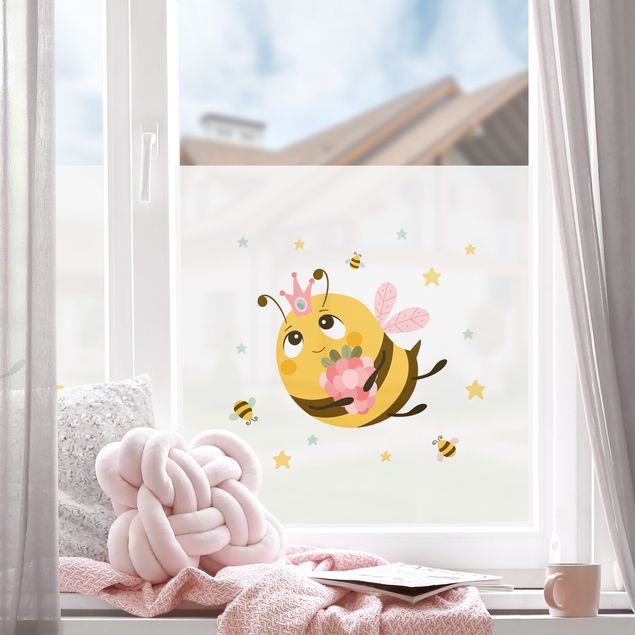 Klebefolie für Fenster Dicke Bienenkönigin