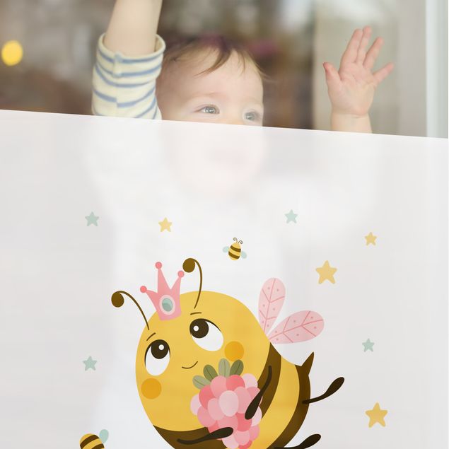 Fensterfolie - Sichtschutz - Dicke Bienenkönigin - Fensterbilder
