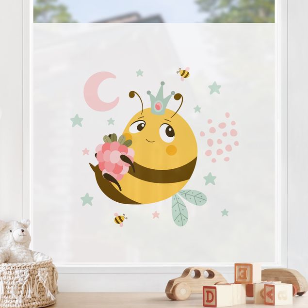 Tier Fensterbilder Dicke Honigbiene