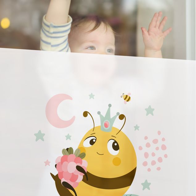 Fensterfolie - Sichtschutz - Dicke Honigbiene - Fensterbilder
