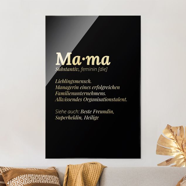 XXL Glasbilder Die Definition von Mama Schwarz