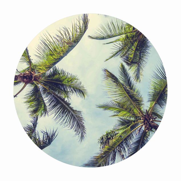 Runder Vinyl-Teppich - Die Palmen