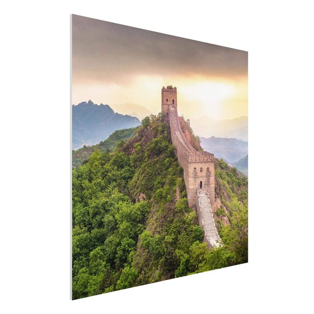Forex Fine Art Print - Die unendliche Mauer von China - Quadrat 1:1