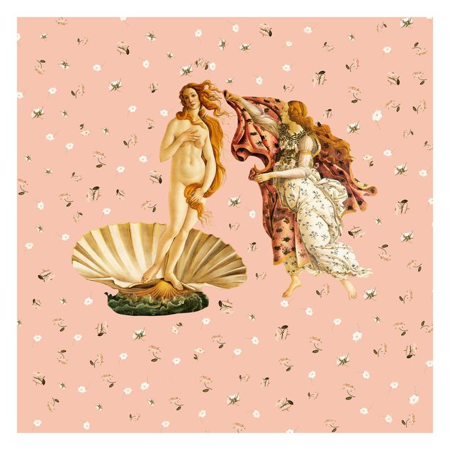 Fototapete - Die Venus von Botticelli auf Rosa
