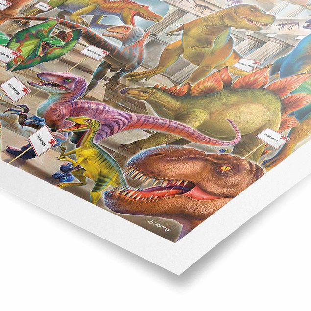 Poster - Dinosaurier im Naturkundemuseum - Querformat 3:2