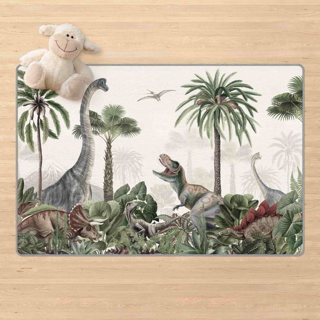 Spielteppich Dinosauriergiganten im Dschungel