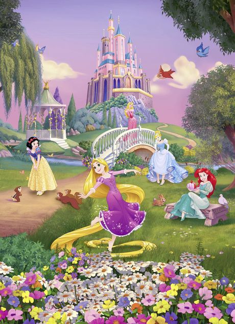 Fototapeten - Disney Prinzessinnen Sonnenuntergang