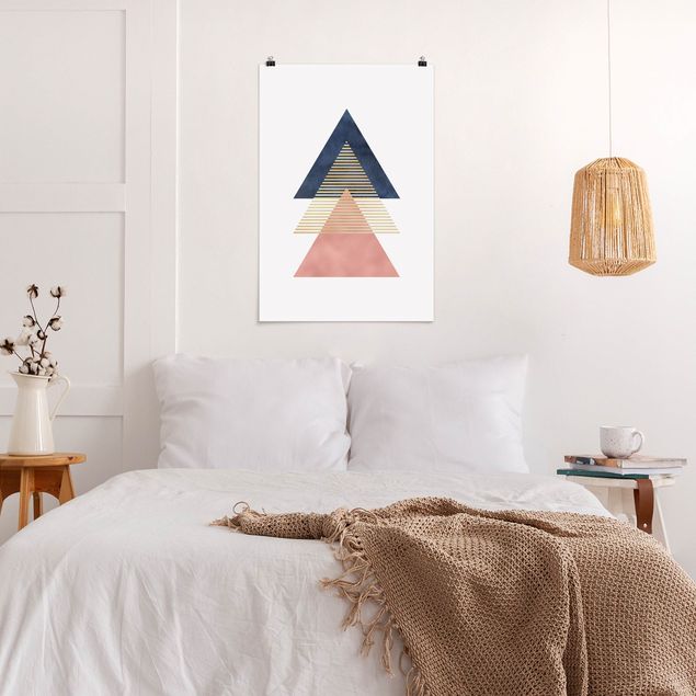 abstrakte Kunst Poster Drei Dreiecke