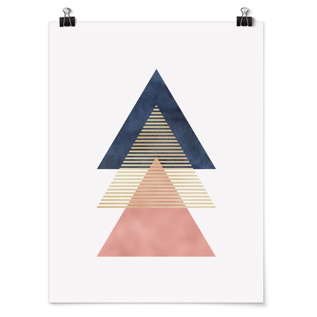 Poster - Drei Dreiecke - Hochformat 3:4