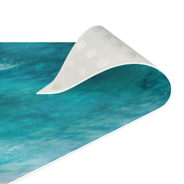 Vinyl-Matten Drei Surfer paddeln zum Ufer