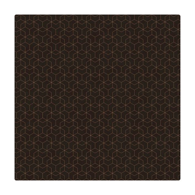 Kork-Teppich - Dreidimensionale Würfel Muster - Quadrat 1:1