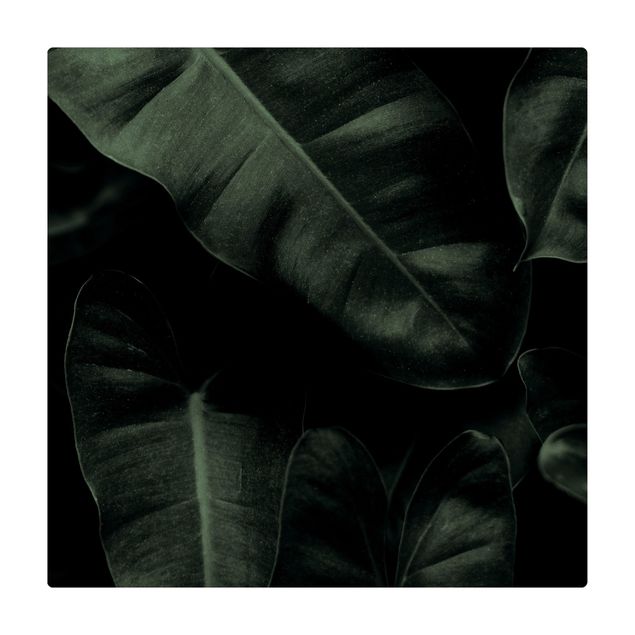 Kubistika Poster Dschungel Blätter Dunkelgrün