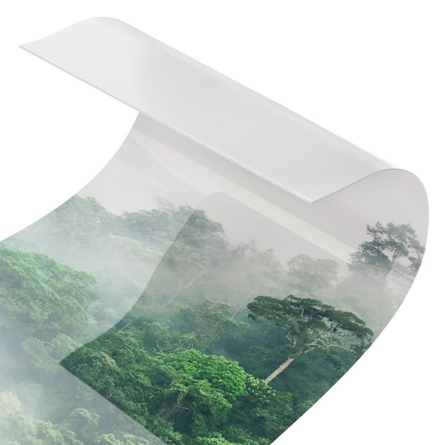 Duschrückwand - Dschungel im Nebel