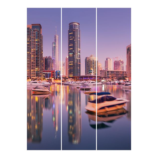 Flächenvorhang Dubai Skyline und Marina